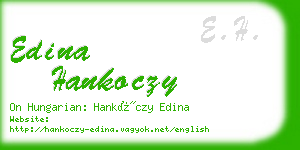 edina hankoczy business card